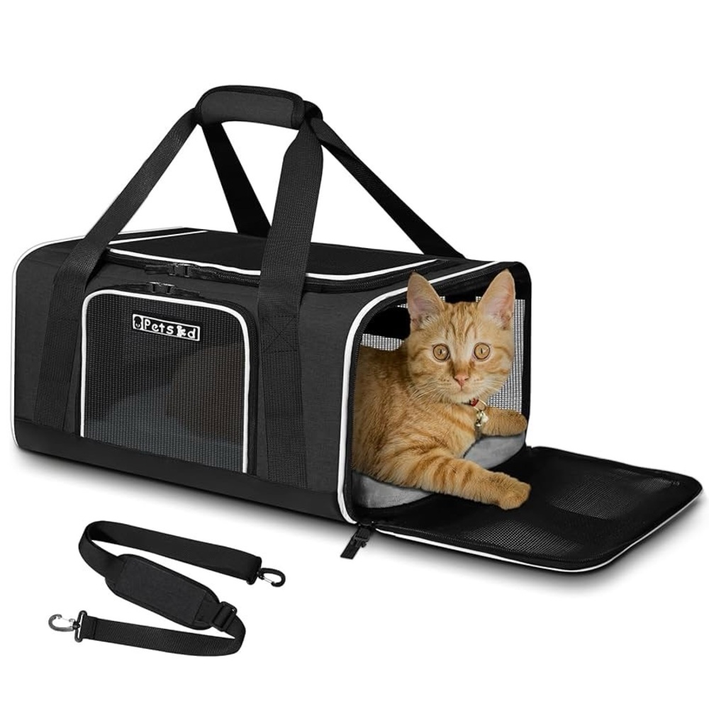 Pet Travel Carrier Bag for Small Cats and Dogs, Soft Dog Carrier 17x12x8.5